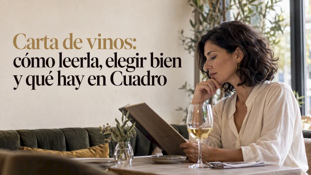 Carta de vinos: cómo leerla, elegir bien y qué hay en Cuadro