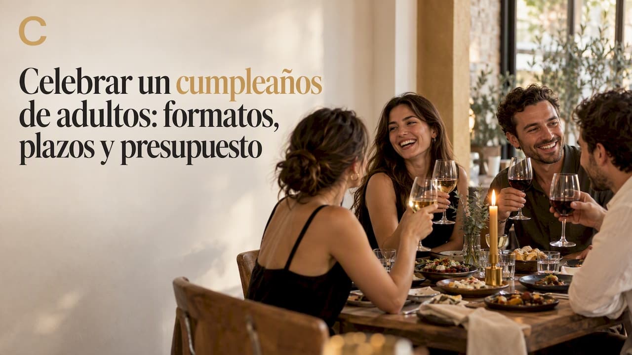 Celebrar un cumpleaños de adultos: formatos, plazos y presupuesto