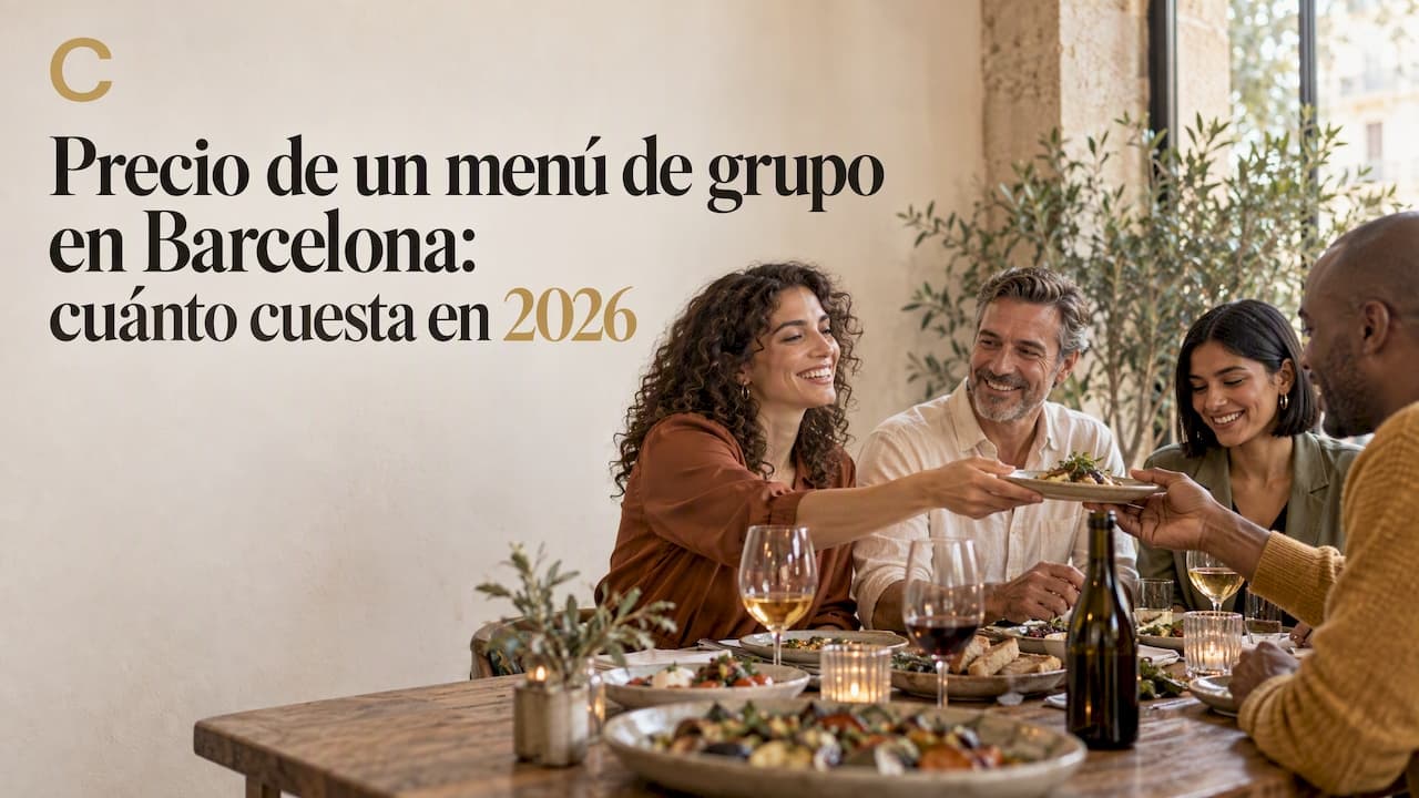 Precio de un menú de grupo en Barcelona: cuánto cuesta en 2026